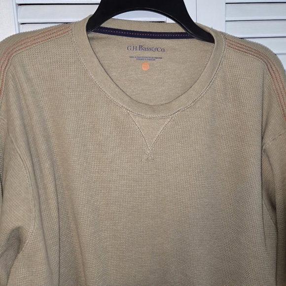 G.H.Bass & Co. Mens Long Sleeved Thermal T-Shirt Tan color, size XXL - Picture 5 of 12
